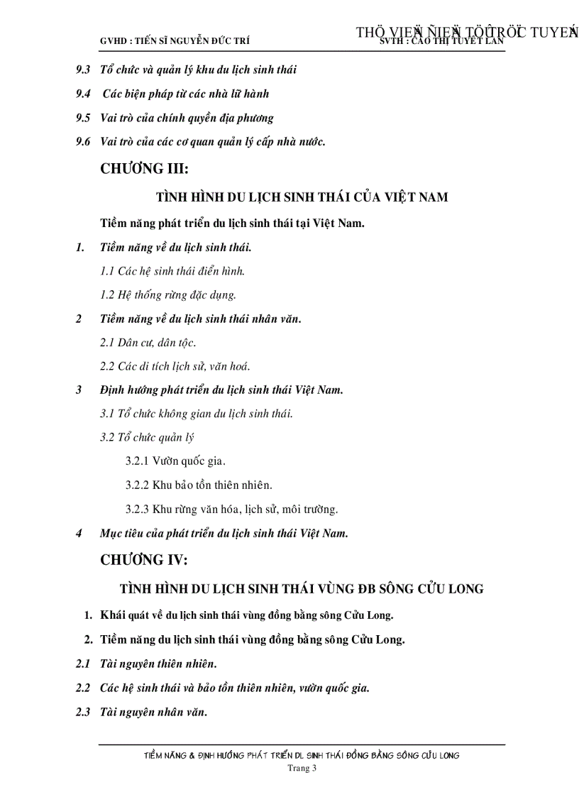 image for page Tiềm năng và định hướng phát triển du lịch sinh thái đồng bằng sông Cửu Long