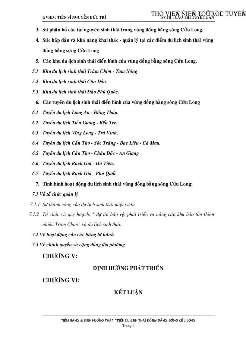 image for page Tiềm năng và định hướng phát triển du lịch sinh thái đồng bằng sông Cửu Long