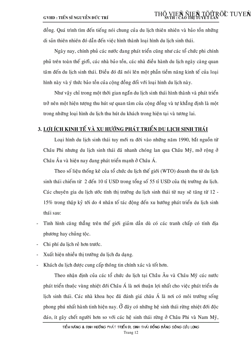 image for page Tiềm năng và định hướng phát triển du lịch sinh thái đồng bằng sông Cửu Long