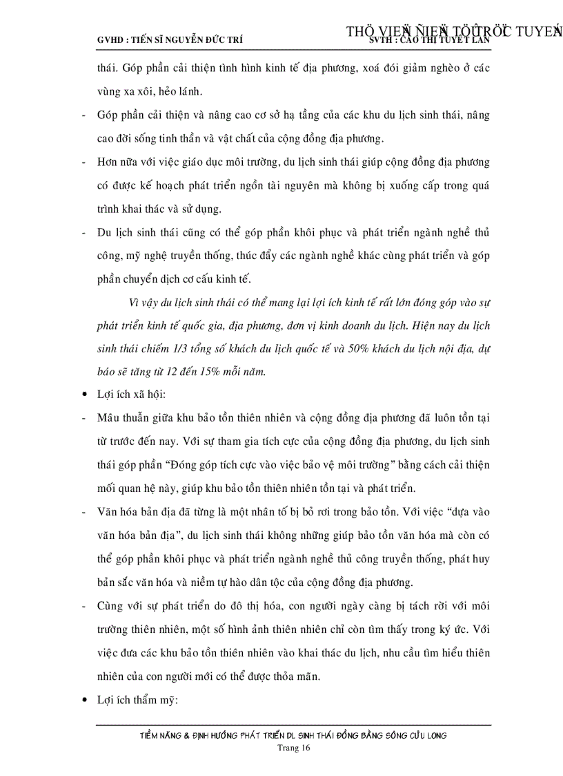 image for page Tiềm năng và định hướng phát triển du lịch sinh thái đồng bằng sông Cửu Long