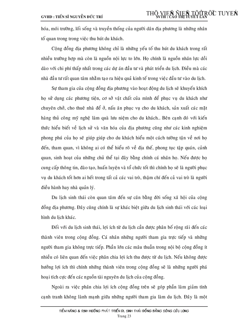 image for page Tiềm năng và định hướng phát triển du lịch sinh thái đồng bằng sông Cửu Long