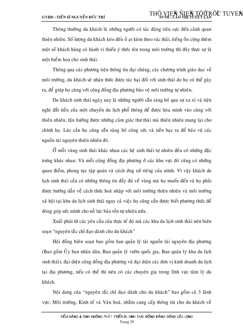 image for page Tiềm năng và định hướng phát triển du lịch sinh thái đồng bằng sông Cửu Long