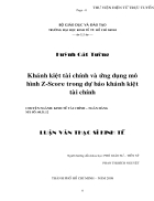 Vận dụng mô hình z score trong xếp hạng tín dụng khách hàng tại NHTMCP  ngoại thương chi nhánh
