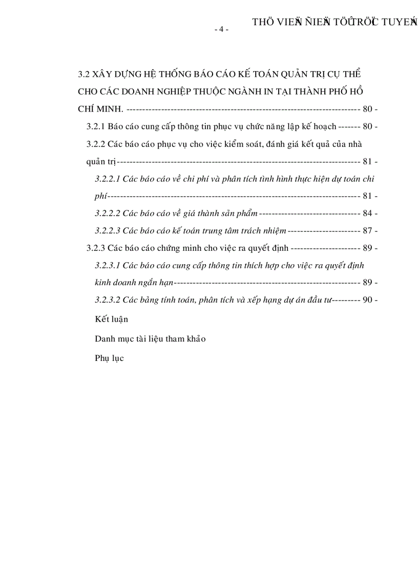 Thực trạng và phương hường xây dựng hệ thống báo cáo kế toán quản trị cho các doanh nghiệp ngành in tại Thành phố Hồ Chí Minh