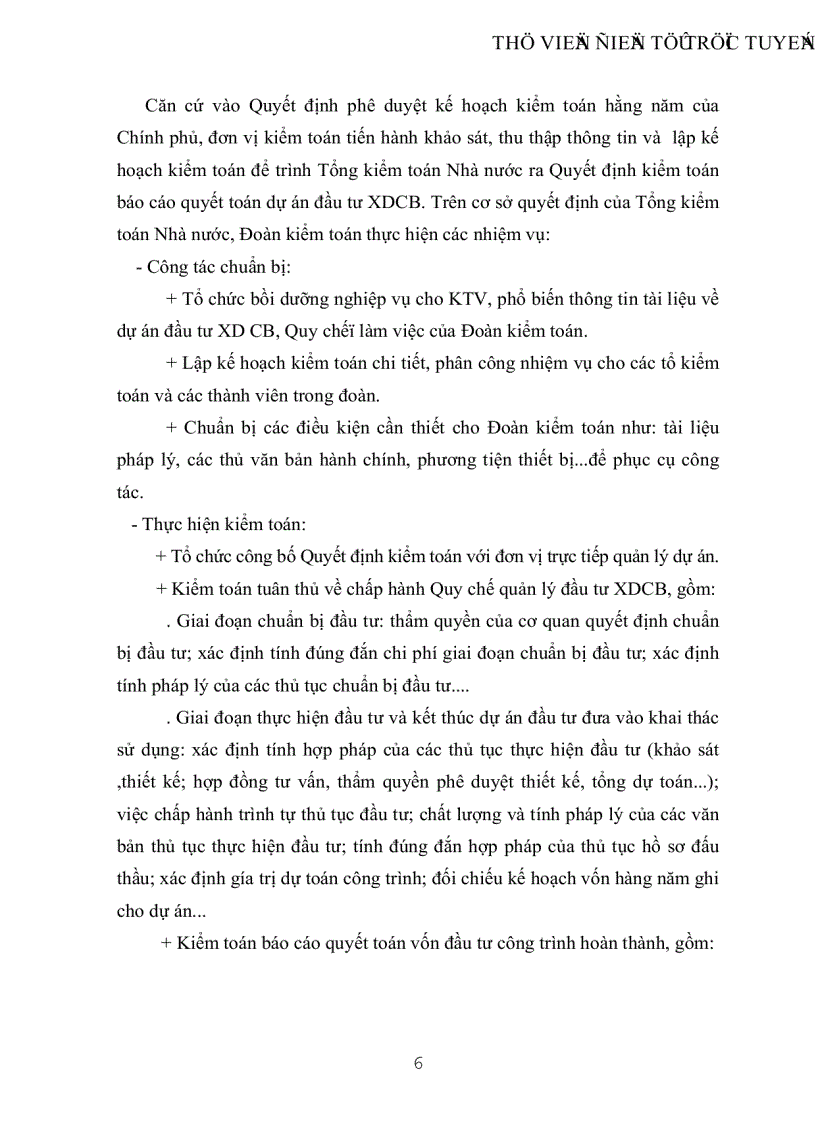 image for page Vận dụng quy trình kiểm toán báo cáo quyết toán dự án đầu tư xây dựng cơ bản trong một cuộc kểm toán báo cáo quyết toán ngân sách địa phương