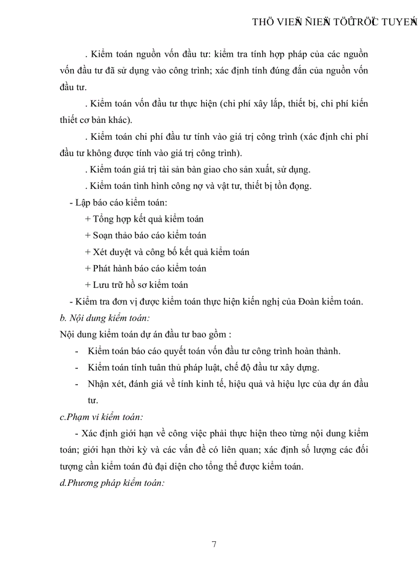 image for page Vận dụng quy trình kiểm toán báo cáo quyết toán dự án đầu tư xây dựng cơ bản trong một cuộc kểm toán báo cáo quyết toán ngân sách địa phương