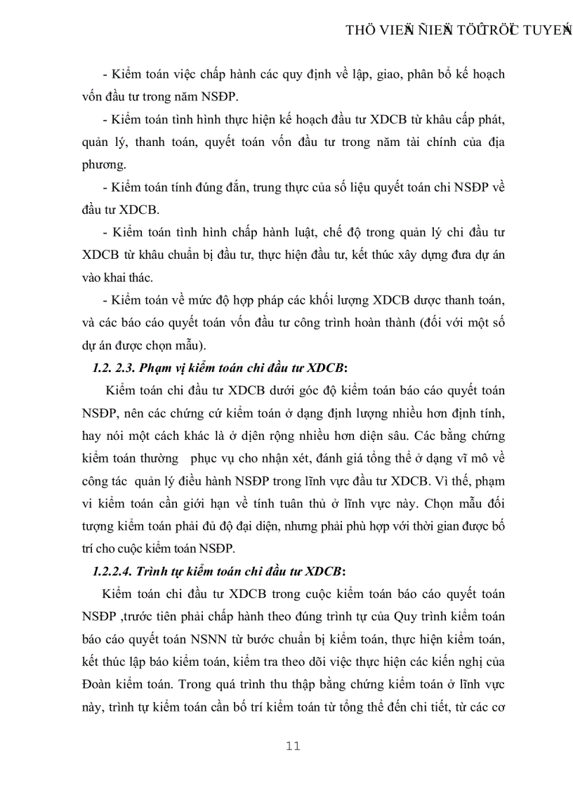 image for page Vận dụng quy trình kiểm toán báo cáo quyết toán dự án đầu tư xây dựng cơ bản trong một cuộc kểm toán báo cáo quyết toán ngân sách địa phương