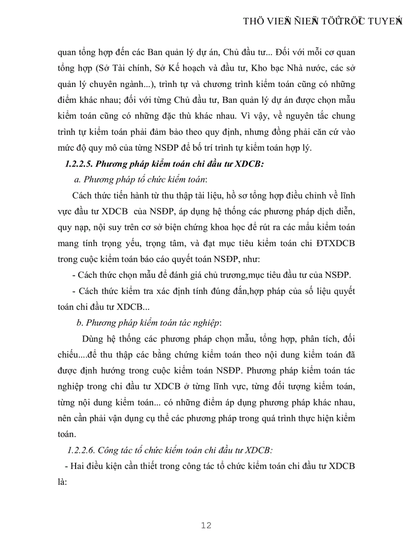 image for page Vận dụng quy trình kiểm toán báo cáo quyết toán dự án đầu tư xây dựng cơ bản trong một cuộc kểm toán báo cáo quyết toán ngân sách địa phương