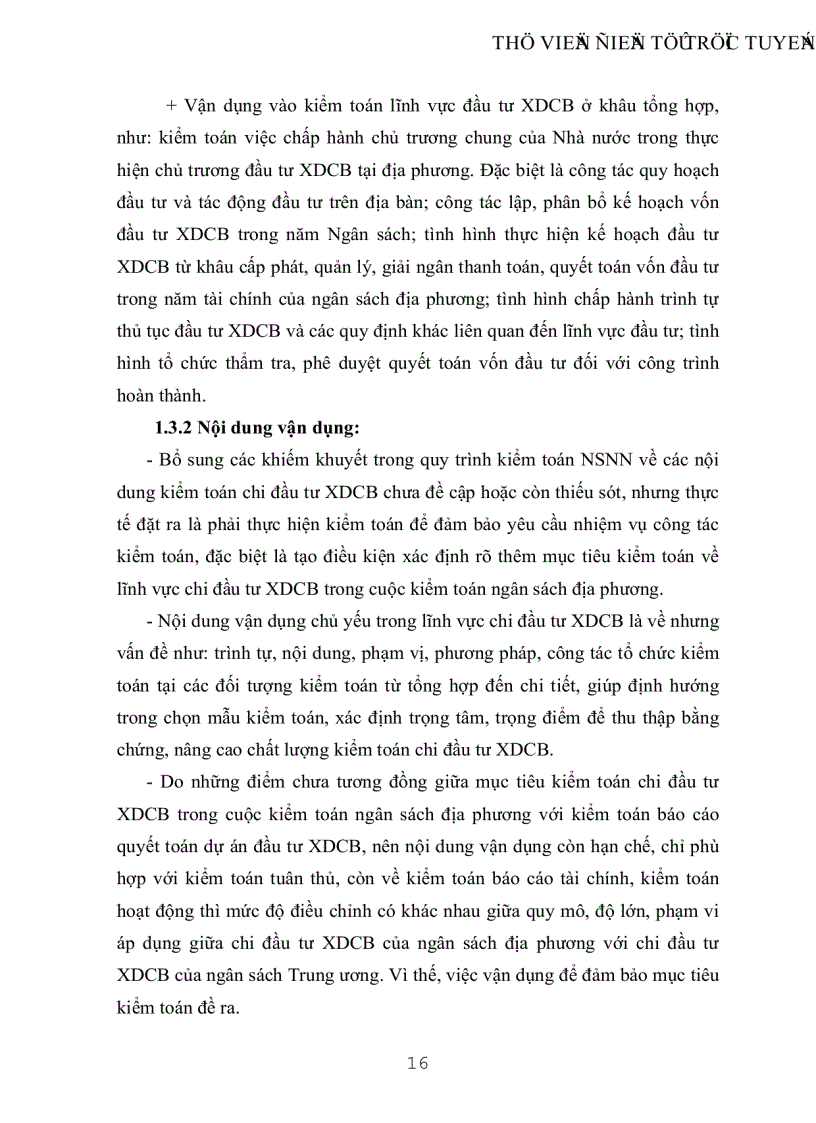 image for page Vận dụng quy trình kiểm toán báo cáo quyết toán dự án đầu tư xây dựng cơ bản trong một cuộc kểm toán báo cáo quyết toán ngân sách địa phương