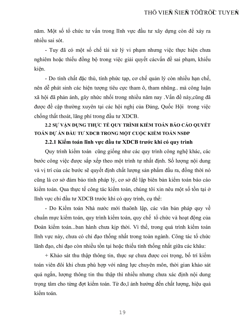 image for page Vận dụng quy trình kiểm toán báo cáo quyết toán dự án đầu tư xây dựng cơ bản trong một cuộc kểm toán báo cáo quyết toán ngân sách địa phương