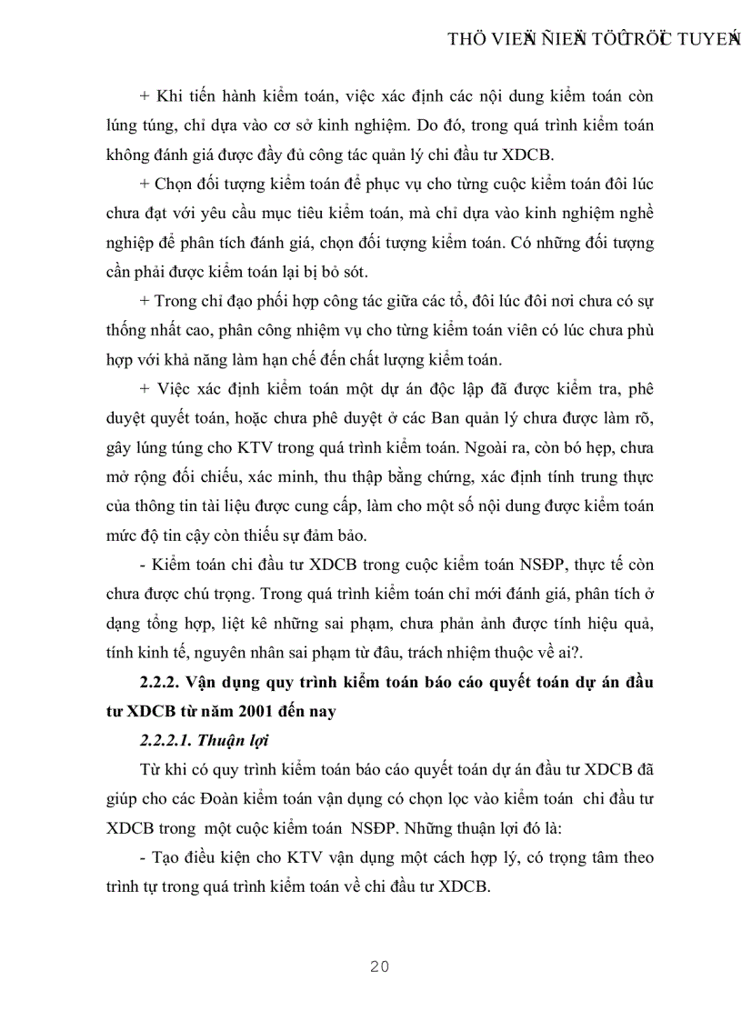 image for page Vận dụng quy trình kiểm toán báo cáo quyết toán dự án đầu tư xây dựng cơ bản trong một cuộc kểm toán báo cáo quyết toán ngân sách địa phương