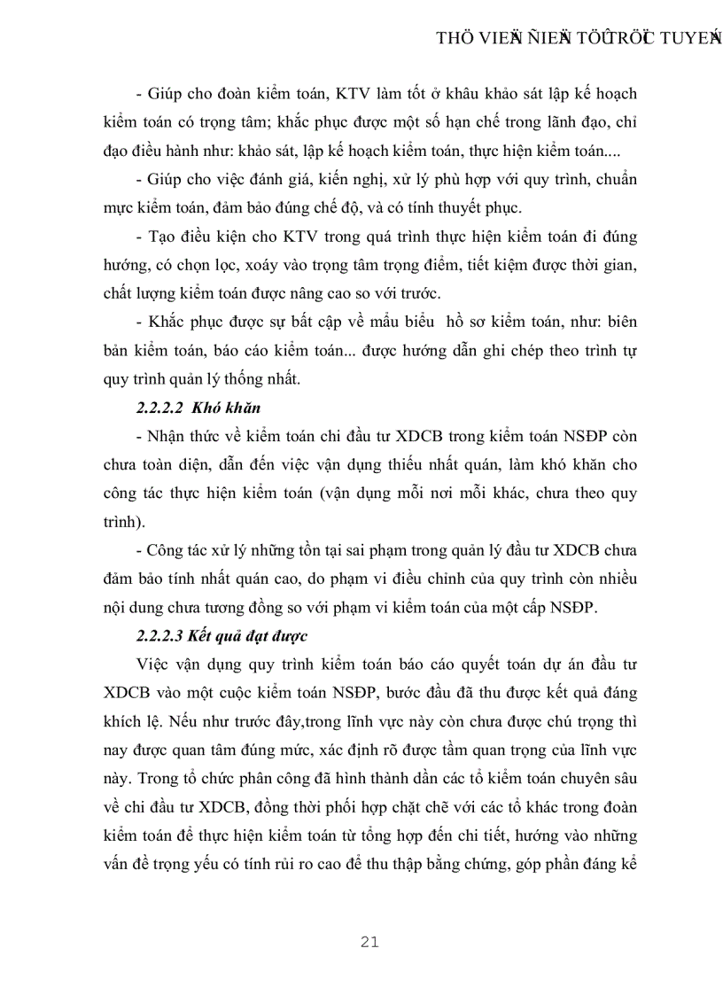 image for page Vận dụng quy trình kiểm toán báo cáo quyết toán dự án đầu tư xây dựng cơ bản trong một cuộc kểm toán báo cáo quyết toán ngân sách địa phương