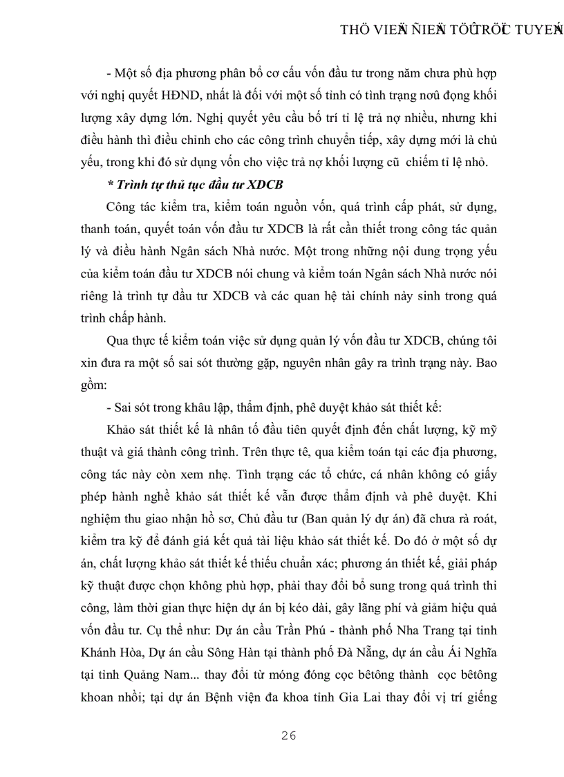 image for page Vận dụng quy trình kiểm toán báo cáo quyết toán dự án đầu tư xây dựng cơ bản trong một cuộc kểm toán báo cáo quyết toán ngân sách địa phương
