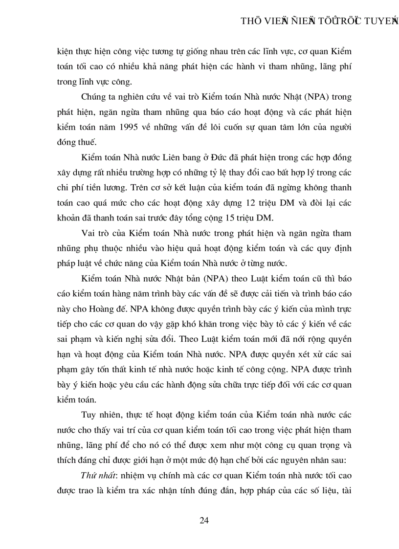 image for page Thực trạng về tham nhũng lãng phí trong các chương trình dự án đầu tư xây dựng bằng vốn ngân sách và các giải pháp đặt ra đối với kiểm toán nhà nước