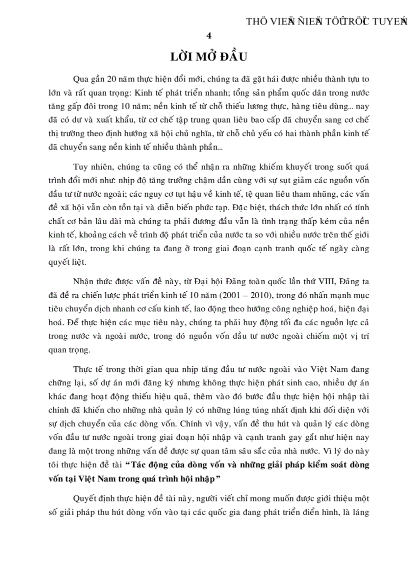 image for page Tác động của dòng vốn và những giải pháp kiểm soát dòng vốn tại Việt Nam trong quá trình hội nhập
