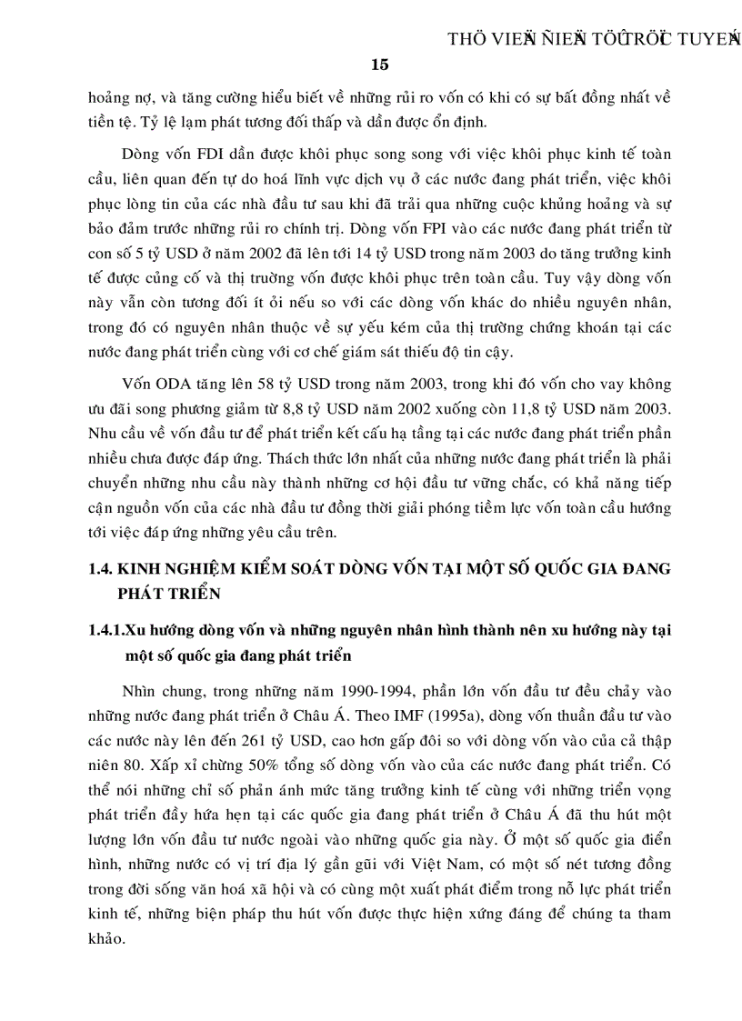image for page Tác động của dòng vốn và những giải pháp kiểm soát dòng vốn tại Việt Nam trong quá trình hội nhập