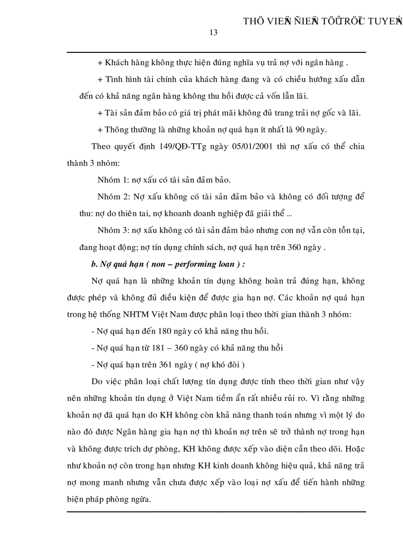 image for page Trích lập và sử dụng dự phòng để xử lý rủi ro tín dụng trong hoạt động kinh doanh của ngân hàng TMCP Đệ Nhất