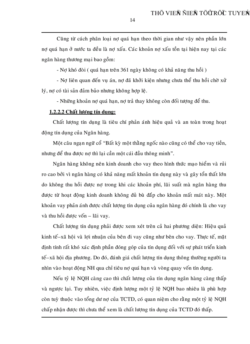 image for page Trích lập và sử dụng dự phòng để xử lý rủi ro tín dụng trong hoạt động kinh doanh của ngân hàng TMCP Đệ Nhất