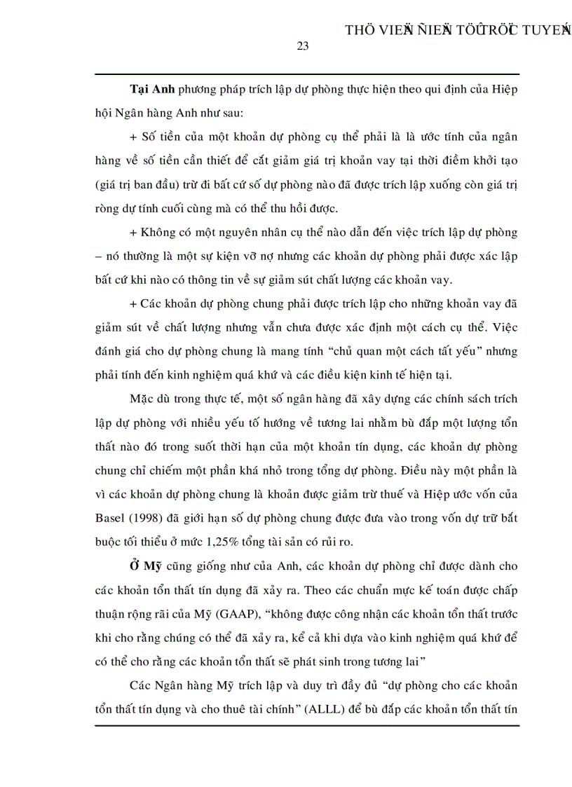 image for page Trích lập và sử dụng dự phòng để xử lý rủi ro tín dụng trong hoạt động kinh doanh của ngân hàng TMCP Đệ Nhất