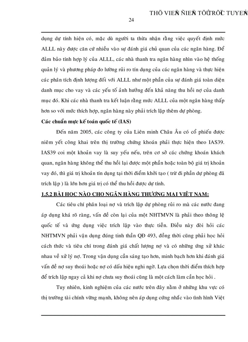 image for page Trích lập và sử dụng dự phòng để xử lý rủi ro tín dụng trong hoạt động kinh doanh của ngân hàng TMCP Đệ Nhất