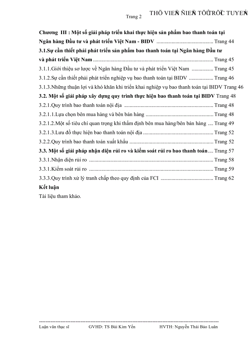 image for page Tình hình thực hiện bao thanh toán tại Việt Nam và một số giải pháp để đưa sản phẩm bao thanh toán vào ứng dụng taị Ngân hàng Đầu tư và phát triển Việt Nam