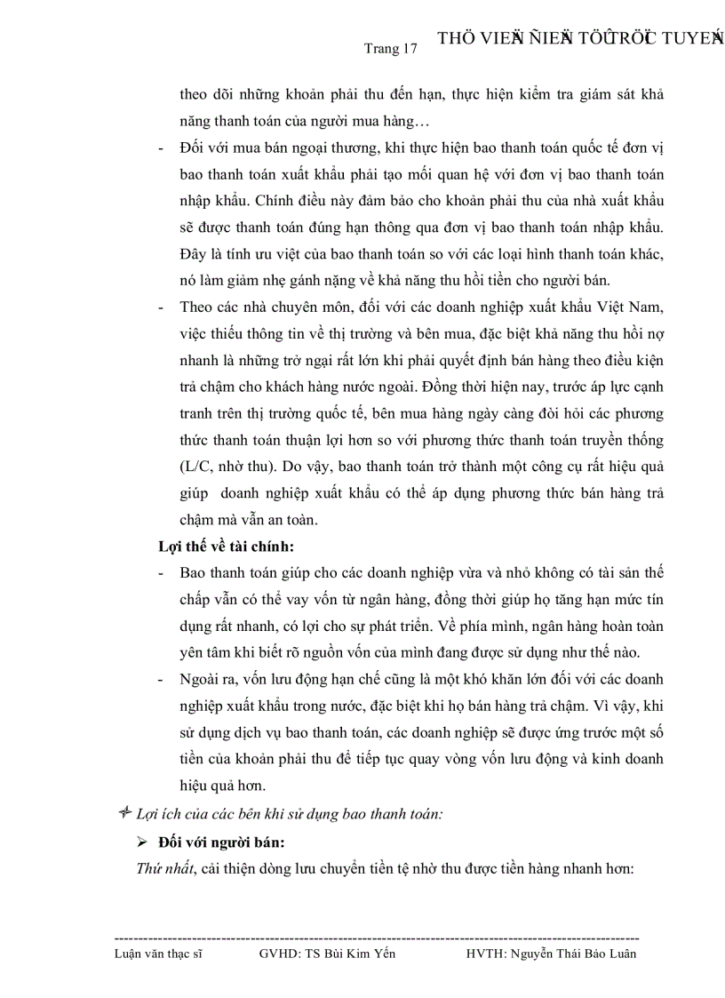 image for page Tình hình thực hiện bao thanh toán tại Việt Nam và một số giải pháp để đưa sản phẩm bao thanh toán vào ứng dụng taị Ngân hàng Đầu tư và phát triển Việt Nam