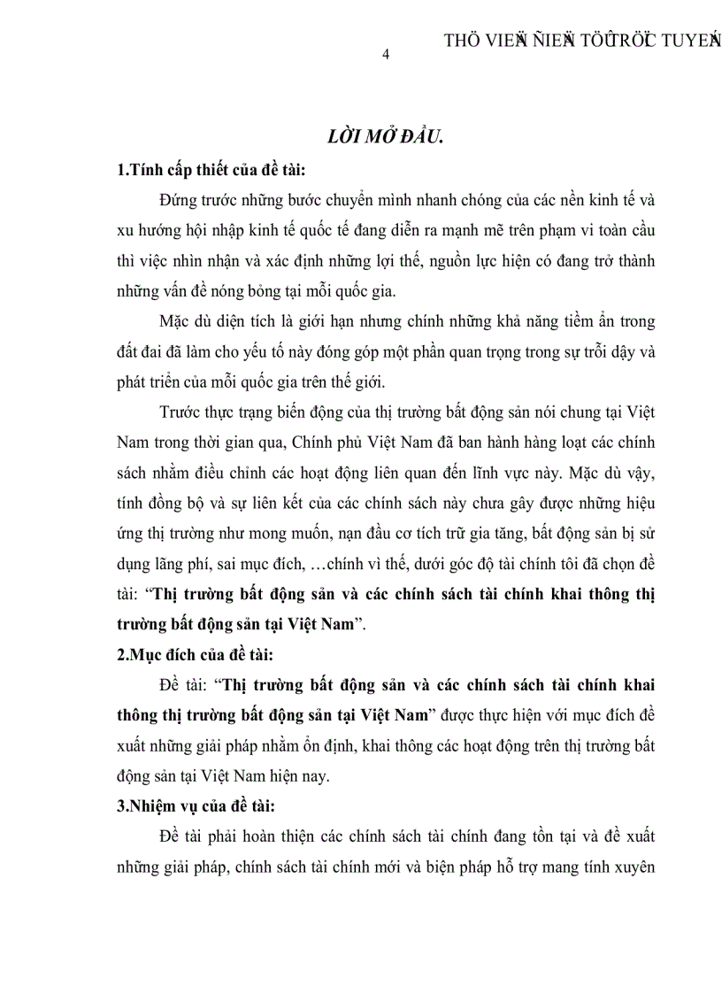 image for page Thị trường bất động sản và các chính sách tài chính khai thông thị trường bất động sản tại Việt Nam