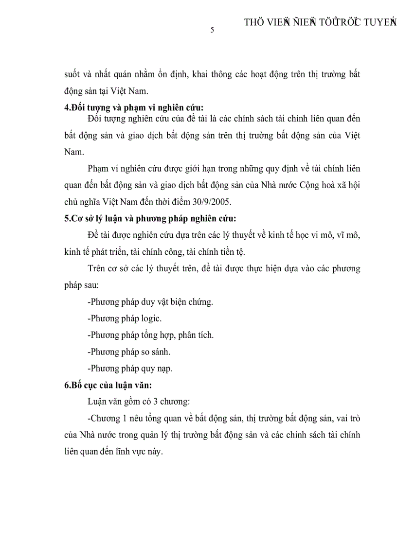 image for page Thị trường bất động sản và các chính sách tài chính khai thông thị trường bất động sản tại Việt Nam