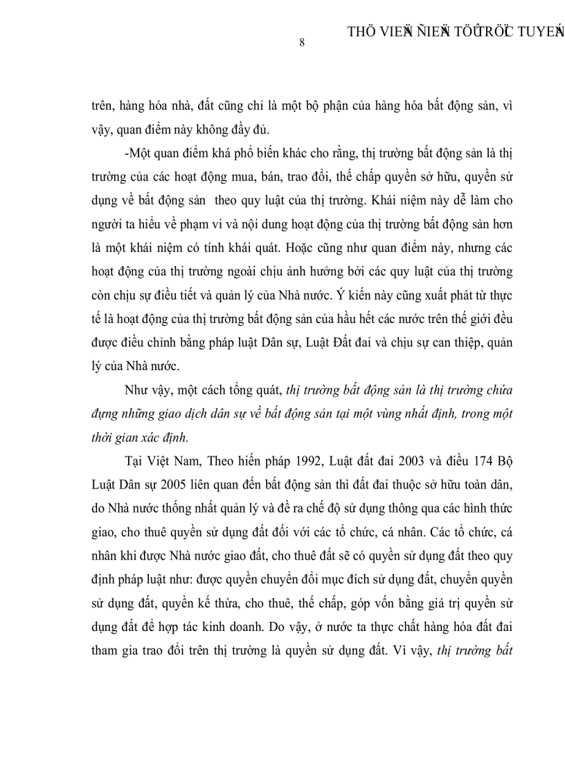image for page Thị trường bất động sản và các chính sách tài chính khai thông thị trường bất động sản tại Việt Nam