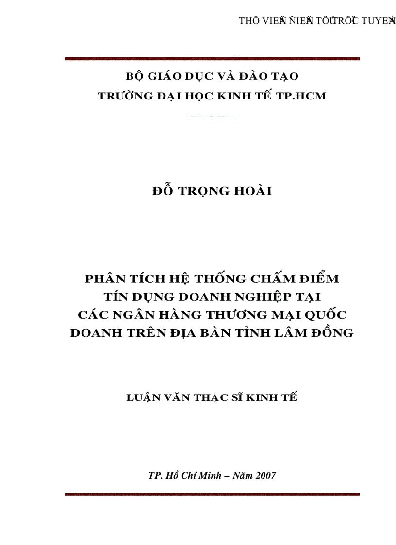 image for page Phân tích hệ thống chấm điểm tín dụng doanh nghiệp tại các ngân hàng thương mại quốc doanh trên địa bàn tỉnh Lâm Đồng