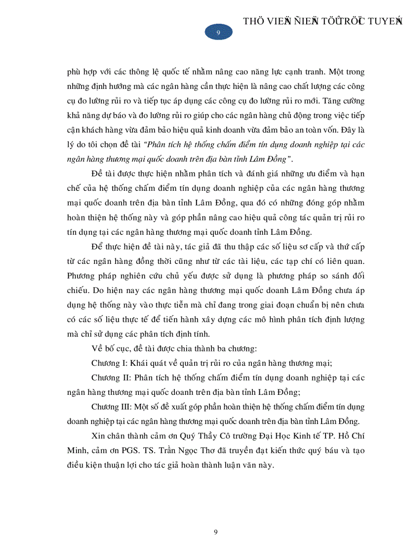 image for page Phân tích hệ thống chấm điểm tín dụng doanh nghiệp tại các ngân hàng thương mại quốc doanh trên địa bàn tỉnh Lâm Đồng