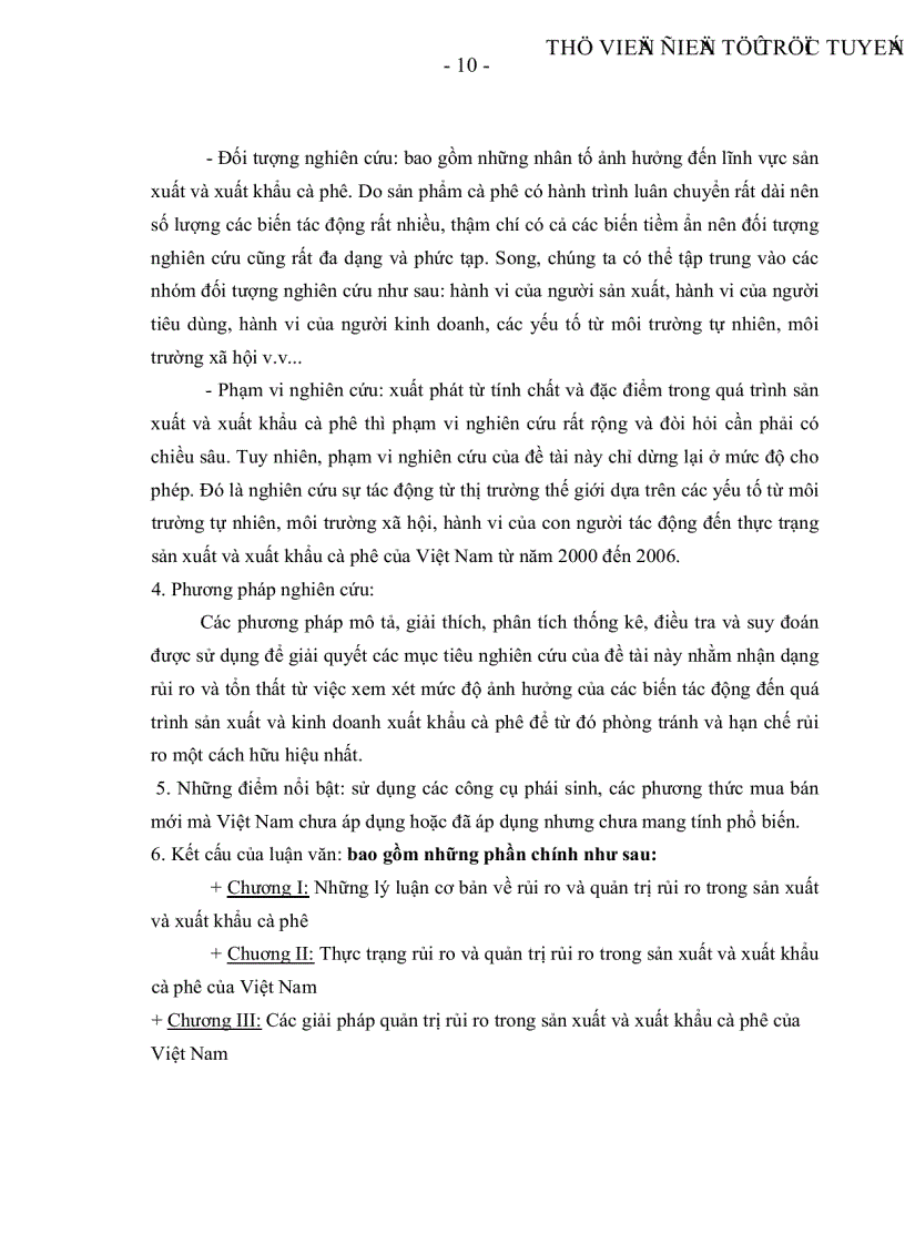 image for page Rủi ro trong sản xuất và xuất khẩu cà phê của Việt Nam Thực trạng và giải pháp