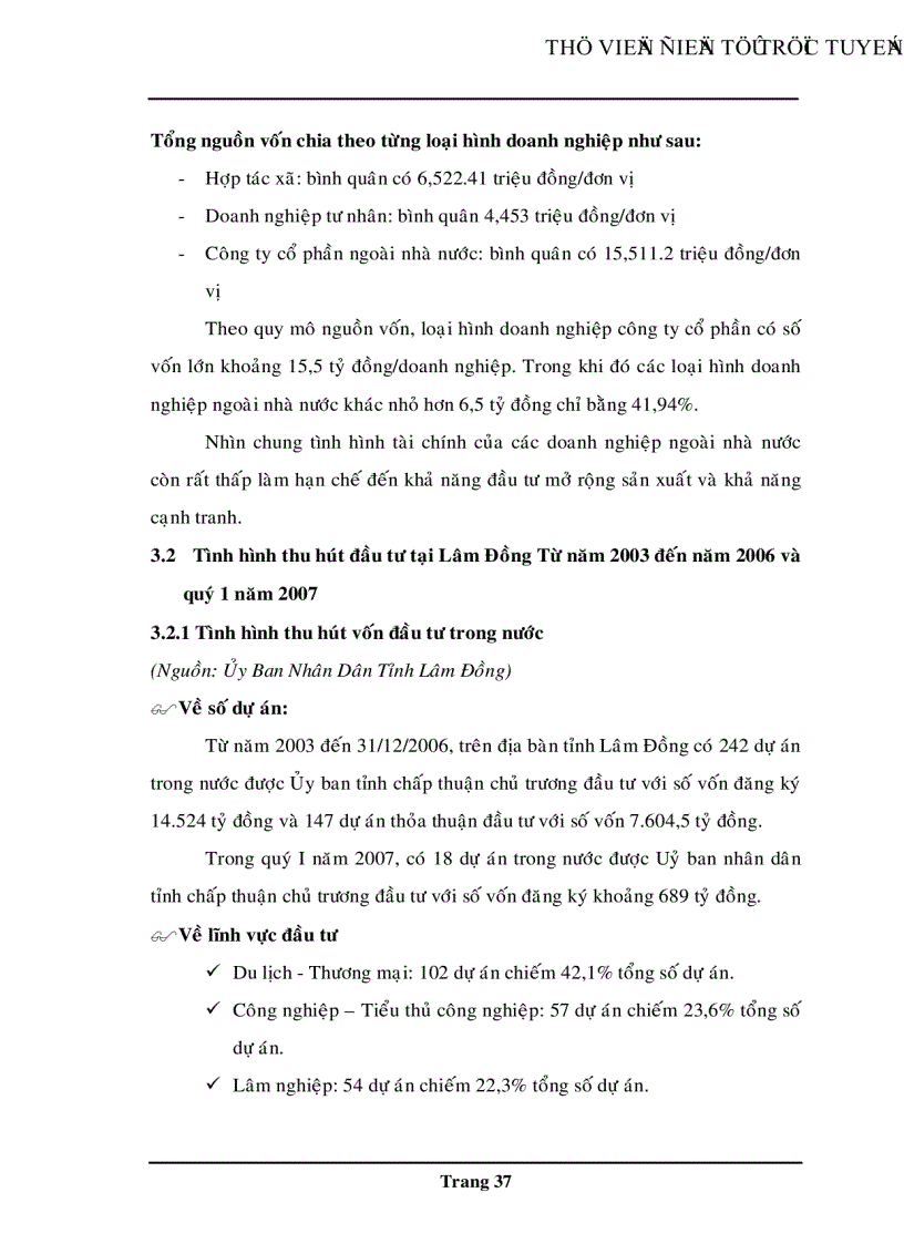 image for page Đánh giá môi trường đầu tư và các giải pháp tiếp thị đầu tư vào tỉnh Lâm Đồng