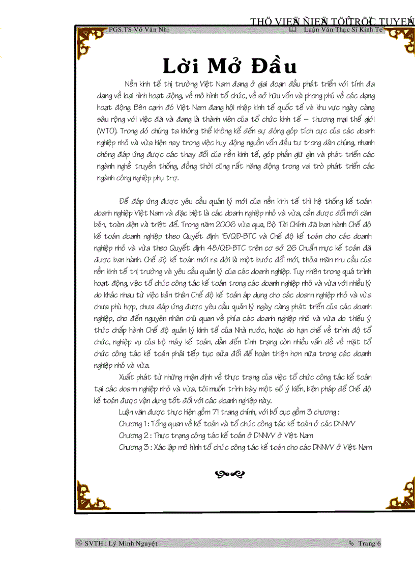 image for page Tổ chức công tác kế toán tại các doanh nghiệp nhỏ và vừa ở Việt Nam