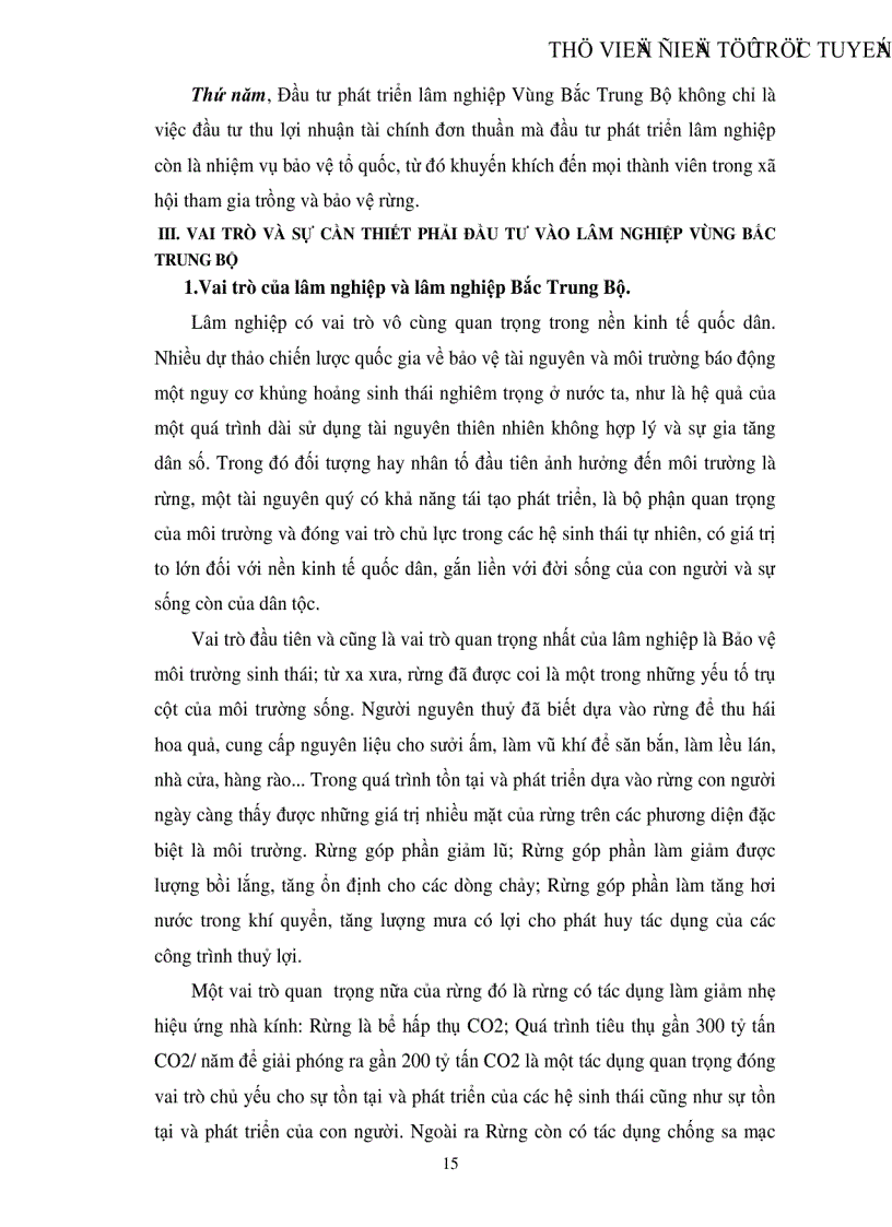 image for page Thực trạng và một số giải pháp đẩy mạnh đầu tư phát triển lâm nghiệp vùng Bắc Trung Bộ Việt Nam