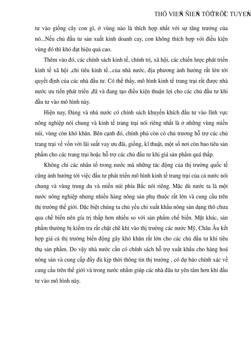 image for page Tình hình đầu tư phát triển kinh trang trại miền núi phía Bắc