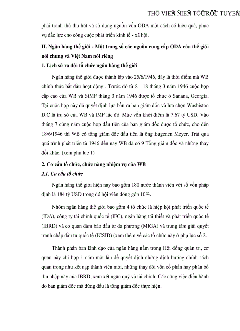 image for page Một số giải pháp chủ yếu nhằm đẩy mạnh quá trình thu hút và giải ngân nguồn hỗ trợ phát triển chính thức ODA từ tổ chức ngân hàng thế giới WB của Việt Nam
