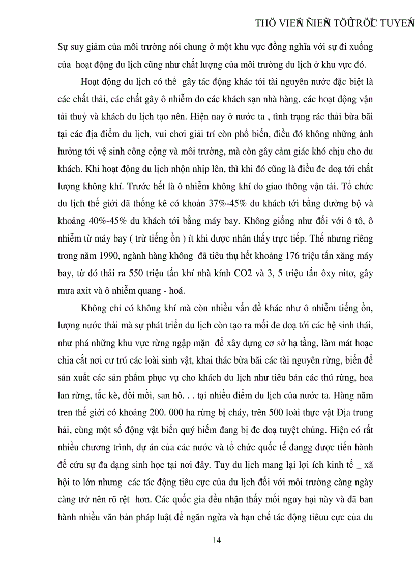 image for page Thực trạng phát triển du lịch môi trường ở Hà Nội và những biện pháp để bảo vệ môi trường du lịch