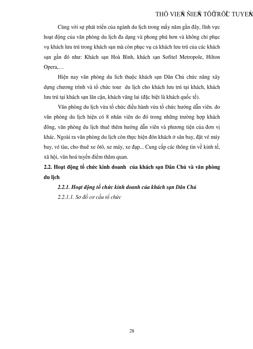 image for page Thực trạng và giải pháp hoàn thiện cơ cấu tổ chức của văn phòng du lịch thuộc Khách sạn Dân Chủ nhằm nâng cao hiệu quả kinh doanh