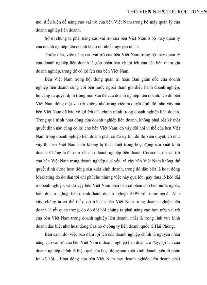 image for page Vai trò của Bên Việt Nam ở công ty Liên doanh du lịch Quốc tế Hải Phòng thực trạng bài học và giải pháp