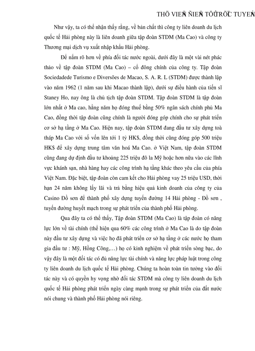 image for page Vai trò của Bên Việt Nam ở công ty Liên doanh du lịch Quốc tế Hải Phòng thực trạng bài học và giải pháp