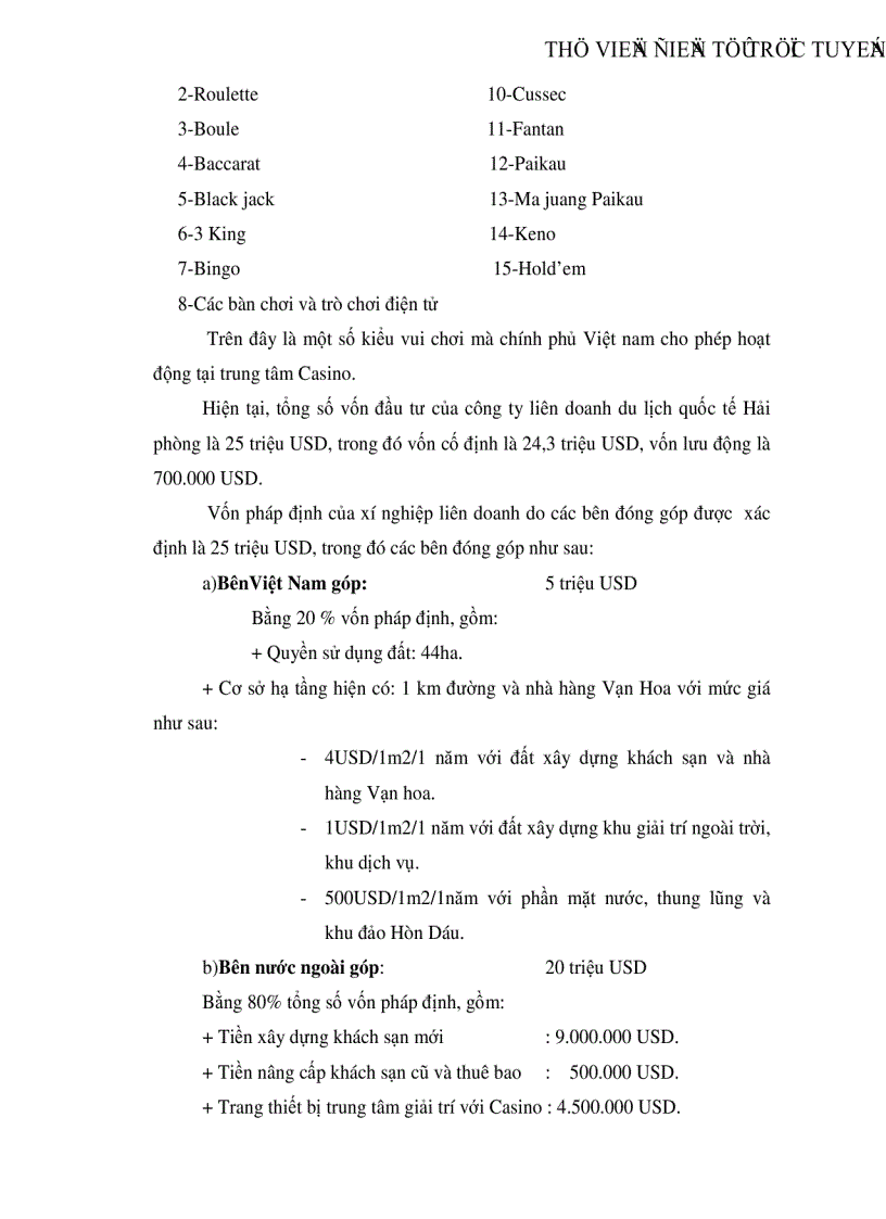 image for page Vai trò của Bên Việt Nam ở công ty Liên doanh du lịch Quốc tế Hải Phòng thực trạng bài học và giải pháp