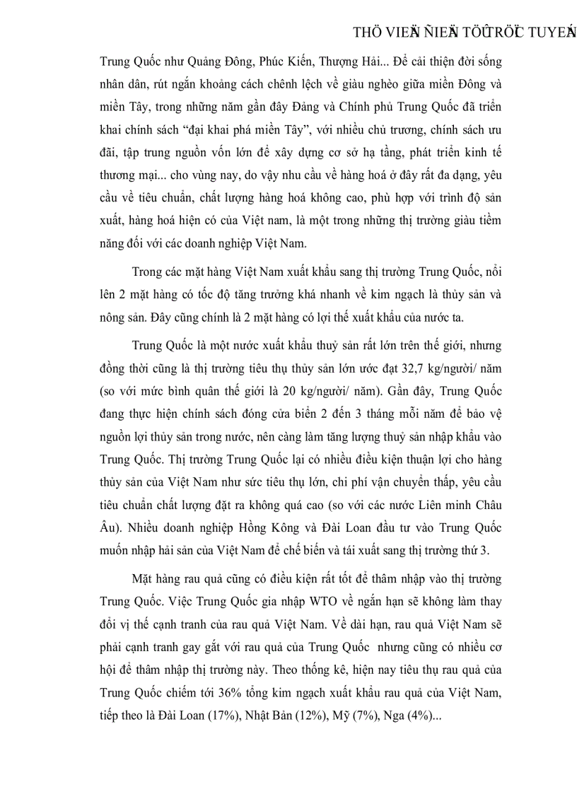 image for page Thực trạng và giải pháp thúc đẩy hoạt động xuất khẩu hàng nông thủy sản sang thị trường Trung Quốc