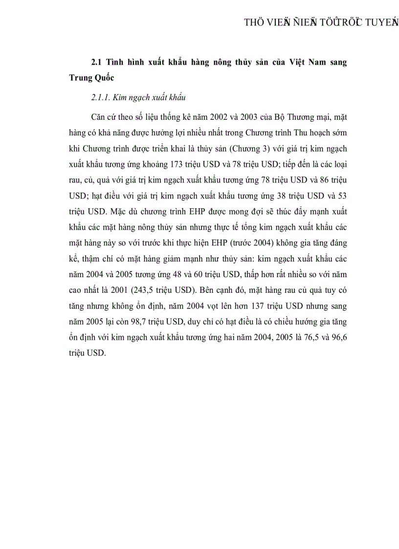 image for page Thực trạng và giải pháp thúc đẩy hoạt động xuất khẩu hàng nông thủy sản sang thị trường Trung Quốc