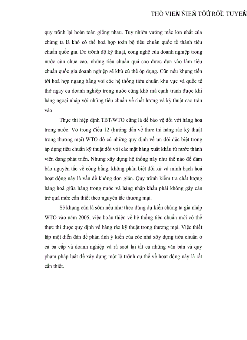 image for page Hiệp định rào cản kỹ thuật thách thức đối với hàng dệt may Việt Nam trước ngưỡng cửa gia nhập WTO