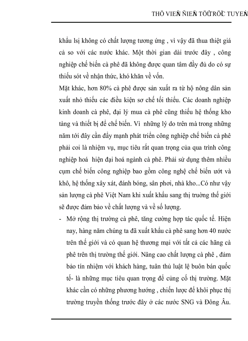 image for page Vận dụng nguyên lý về sự phát triển để phân tích tình hình phát triẻn của ngành cà phê Việt Nam trên thị trường thế giới