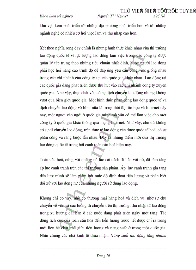 image for page Toàn cầu hoá Cơ hội và thách thức đối với lao động Việt Nam khi thâm nhập thị trường lao động Quốc tế