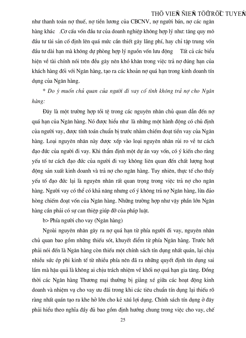 image for page Nợ quá hạn và những giải pháp nhằm ngăn ngừa hạn chế và xử lý nợ quá hạn trong kinh doanh tín dụng của các ngân hàng thương mại