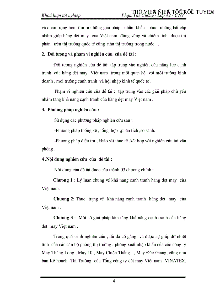 image for page Đánh giá khả năng cạnh tranh của hàng dệt may Việt Nam Thực trạng và giải pháp