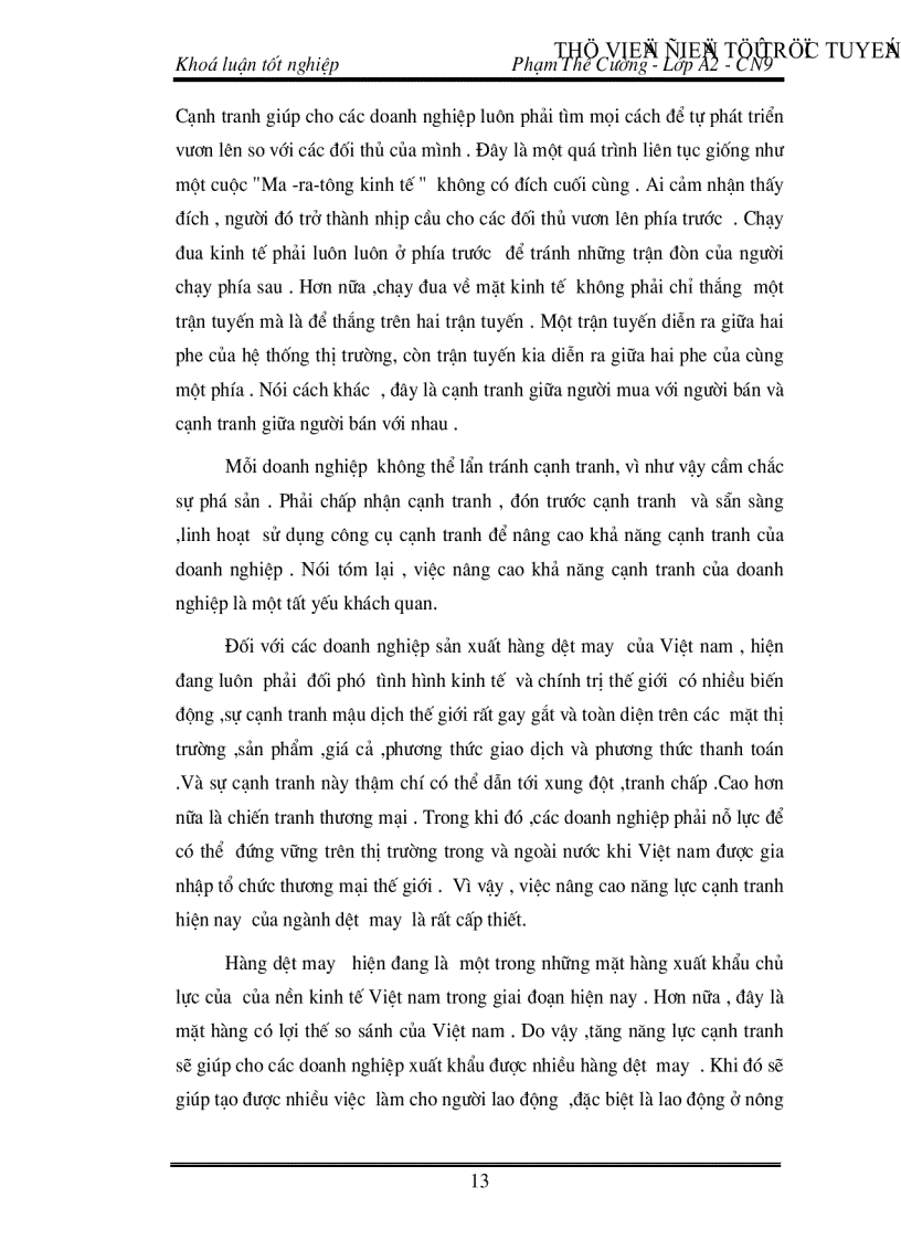 image for page Đánh giá khả năng cạnh tranh của hàng dệt may Việt Nam Thực trạng và giải pháp